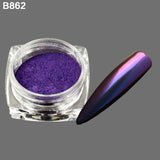 1 Bottle Gradient Shining Nail Art Glitter Dust Chameleon Mirror Effect Powder DIY Decoration Dust Nail Care Glitter BEB801-8800