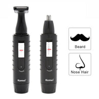 KM-9688 2-in-1 Electric Nose & Ear Hair Trimmer for Men and Women Rechargable Washable Beard Hair Shaver Face Care